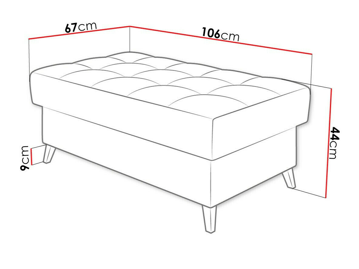Gestoffeerde hocker Comfivo 236 (Venus Velvet 2926)