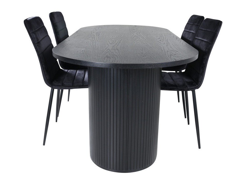 Eetkamerset Dallas 3325 (Zwart)