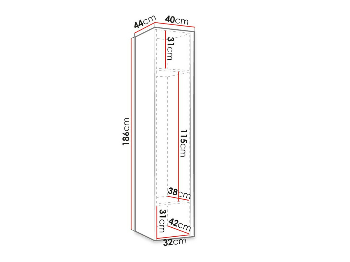 Kledingkast Hartford 370 (Wit)