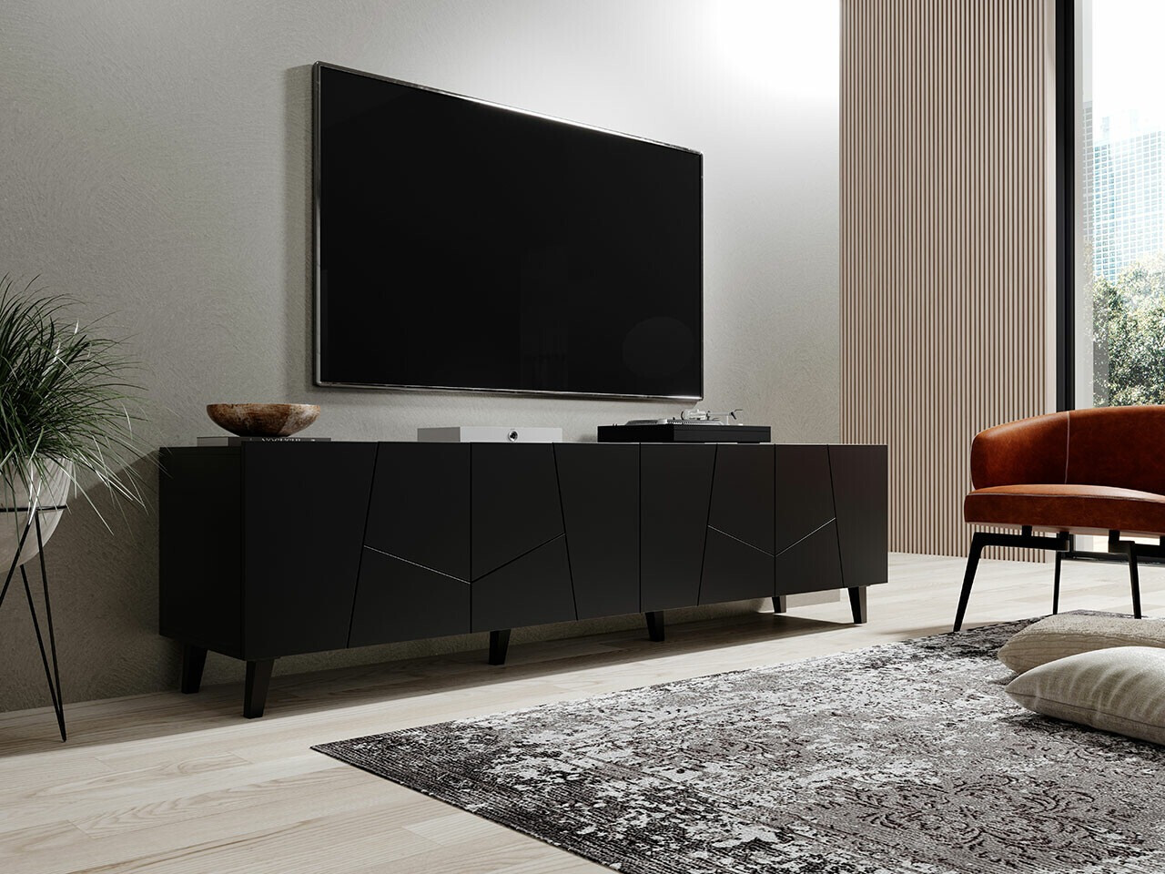 TV-meubel Charlotte 181 (Zwart)