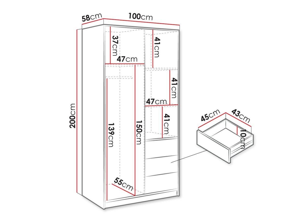 Kledingkast Collis III (Wit)