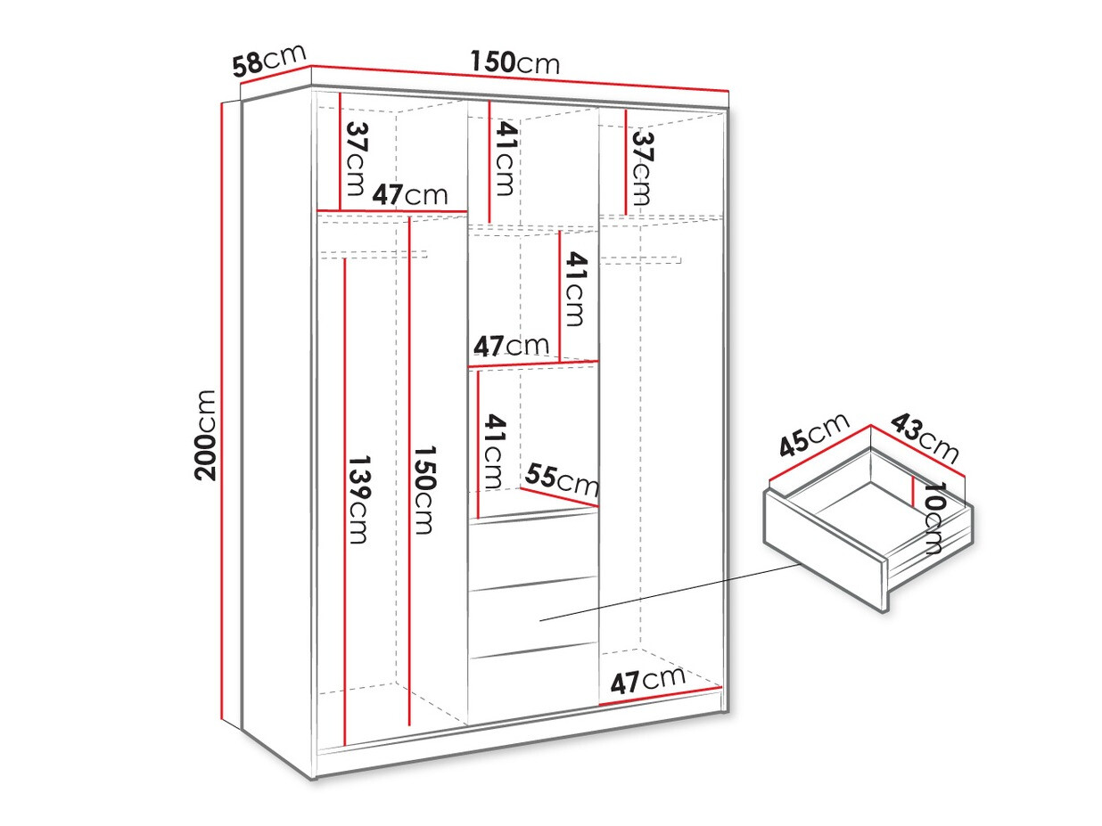 Kledingkast Collis IV (Wotan eik)