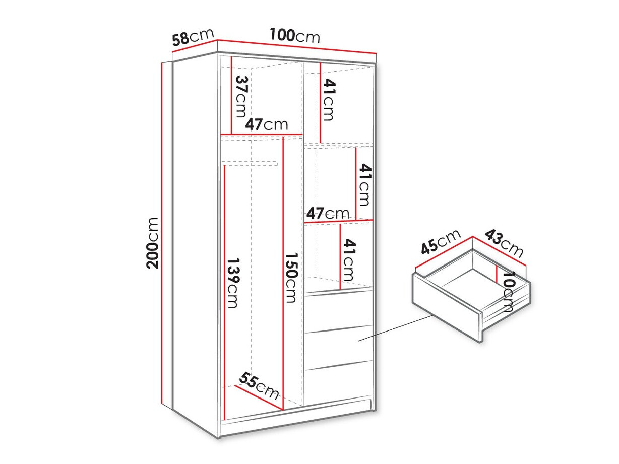 Kledingkast Enolevo 100