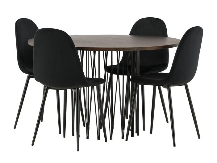 Eetkamerset Dallas 3370 (Zwart)