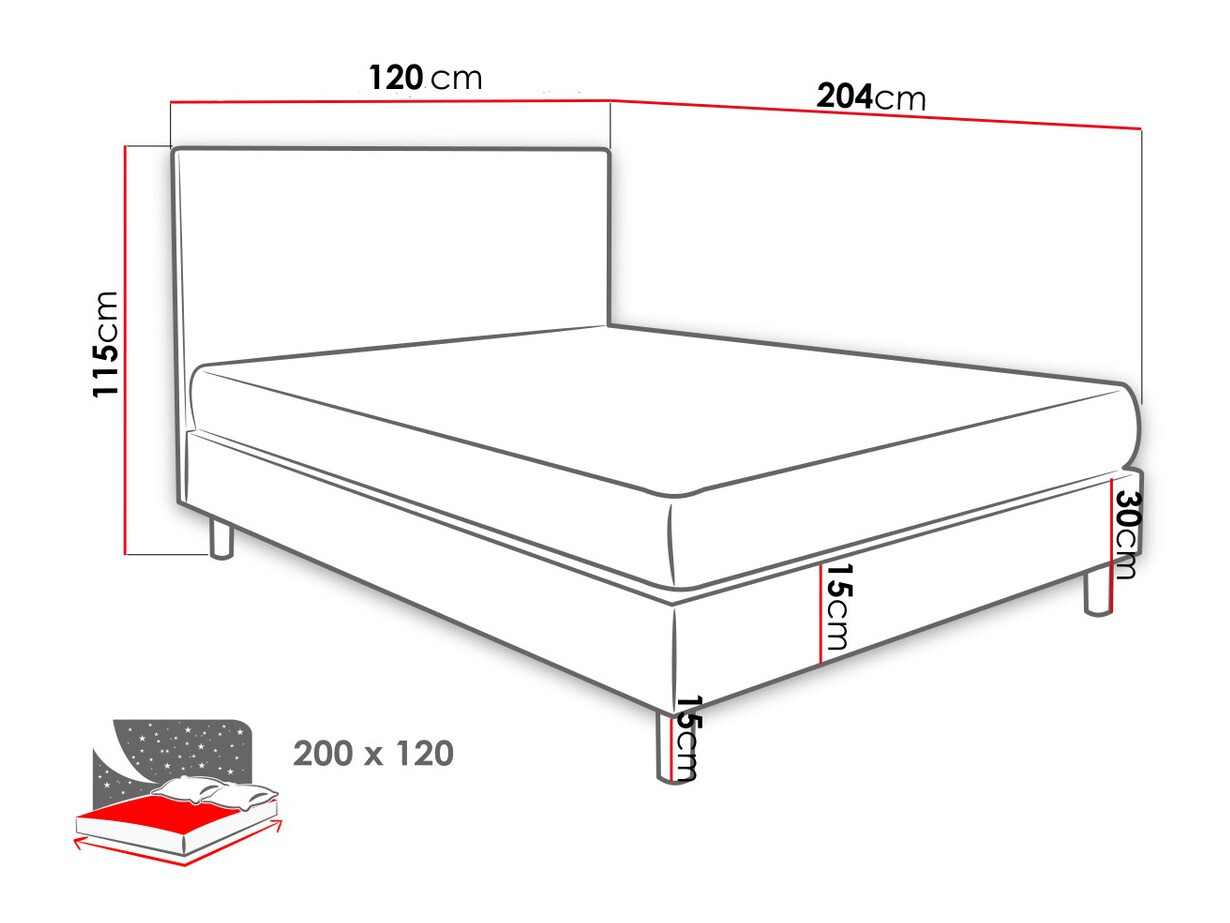 Boxspring Logan 100 (Solo 255)