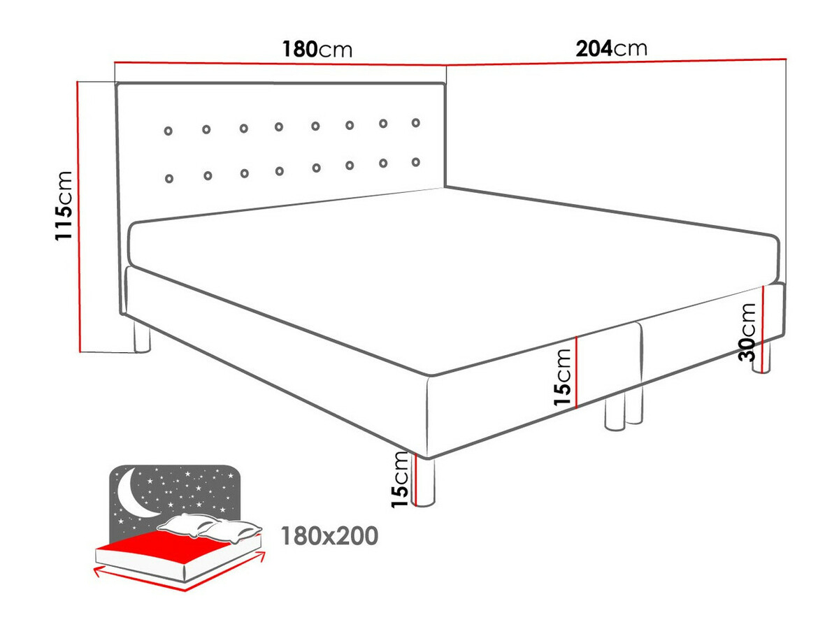 Boxspring Logan 100 (Solo 260)