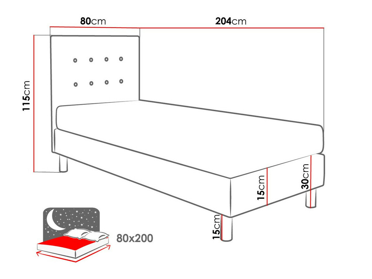 Boxspring Logan 100 (Solo 267)