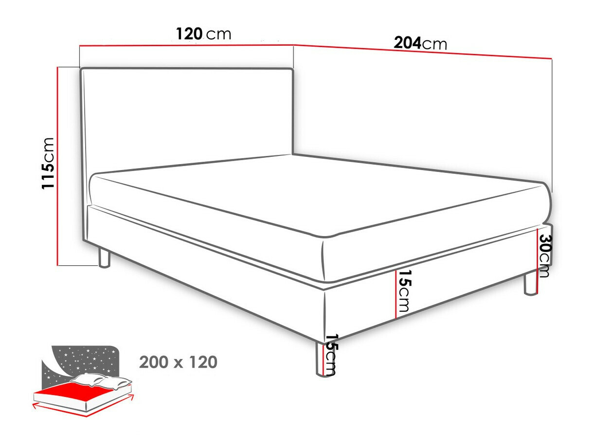 Boxspring Logan 100 (Solo 267)
