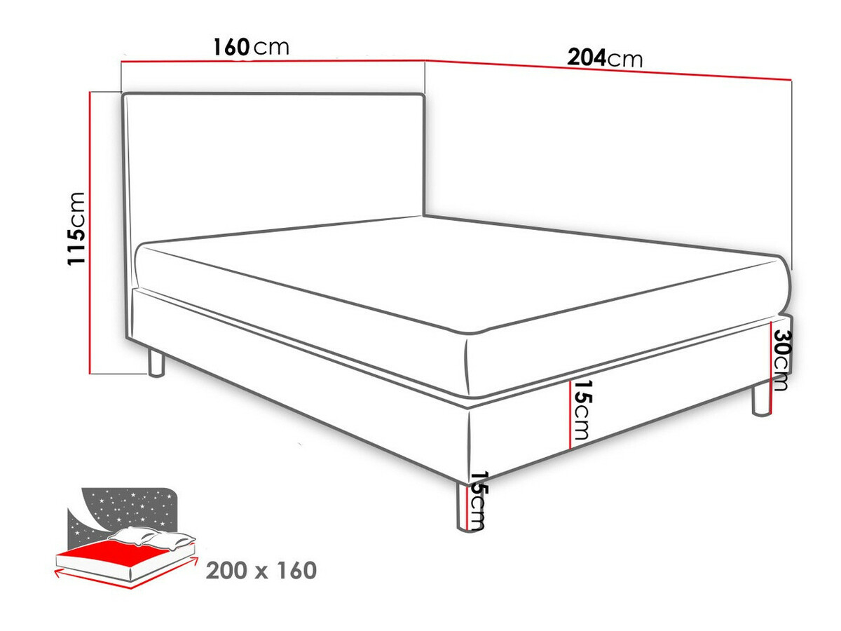 Boxspring Logan 100 (Solo 267)