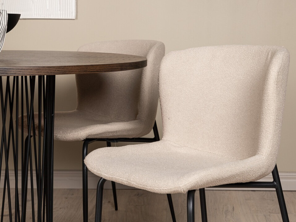 Eetkamerset Dallas 3379 (Beige + Zwart)