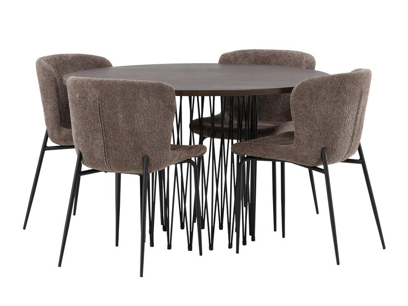 Eetkamerset Dallas 3379 (Bruin + Zwart)
