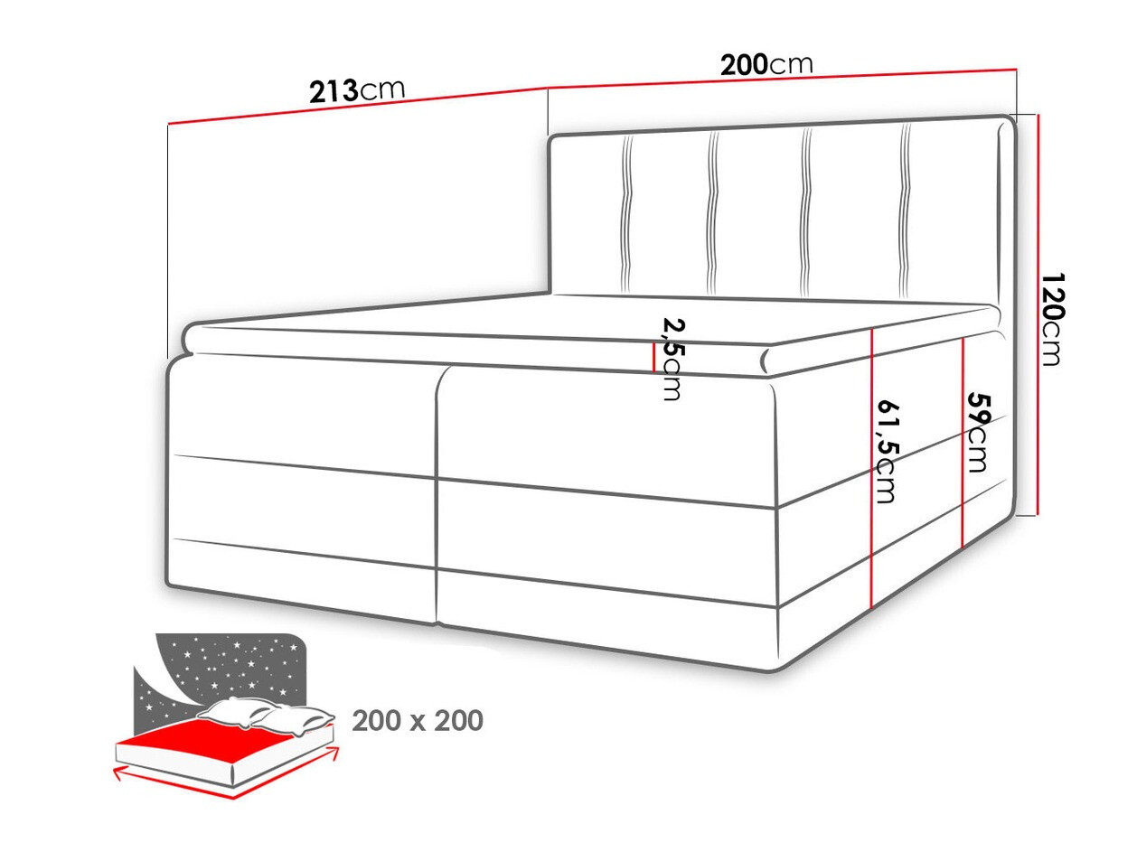 Boxspring Baltimore 139 (Kameleon 9 + Kameleon 29)