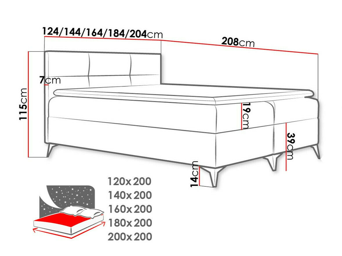 Boxspring Harena (Soft 011)