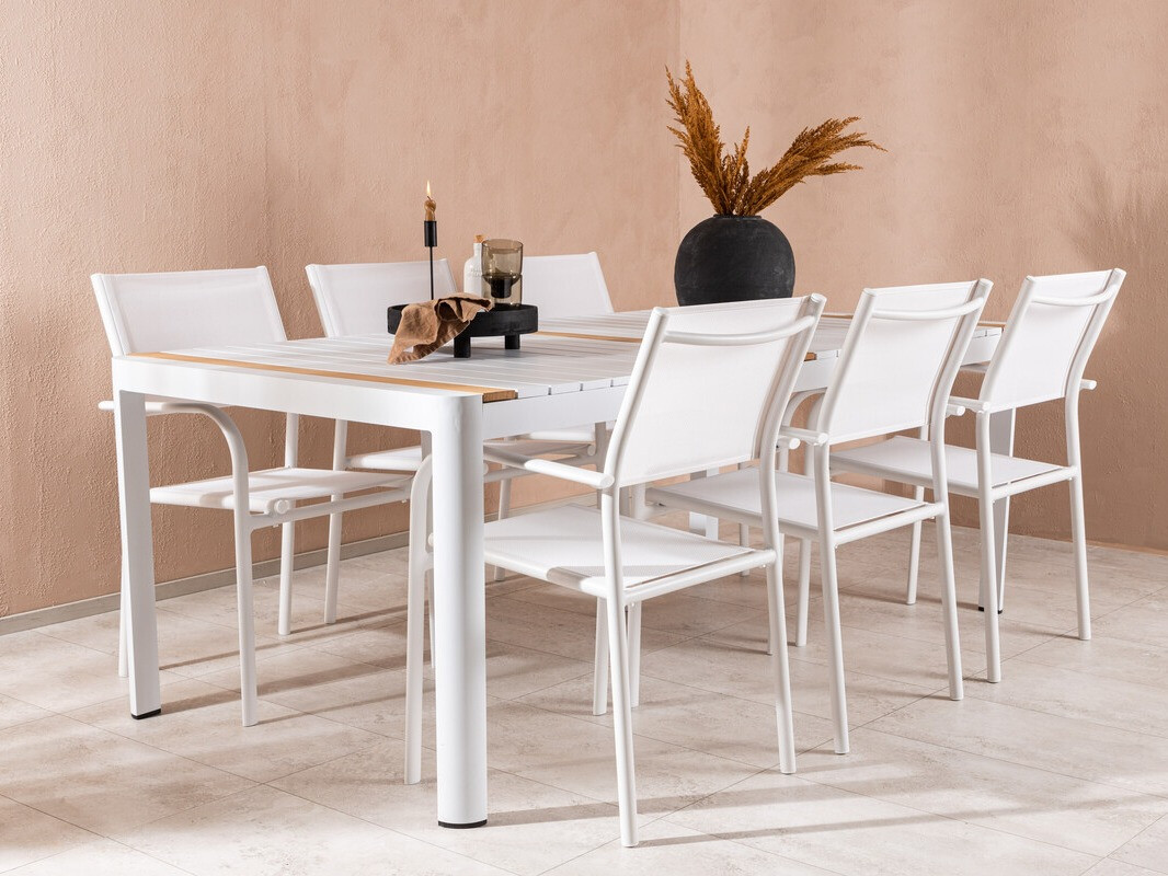 Outdoor tafel Dallas 2834 (Wit + Bruin)