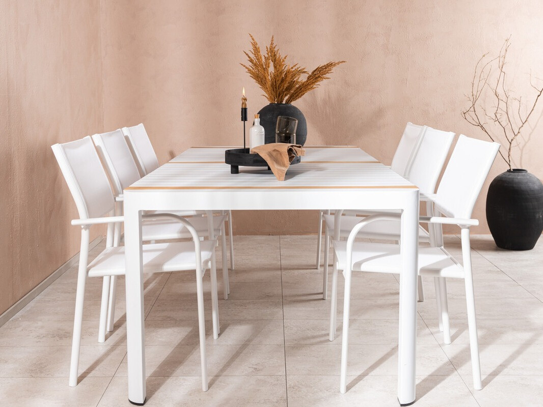 Outdoor tafel Dallas 2834 (Wit + Bruin)