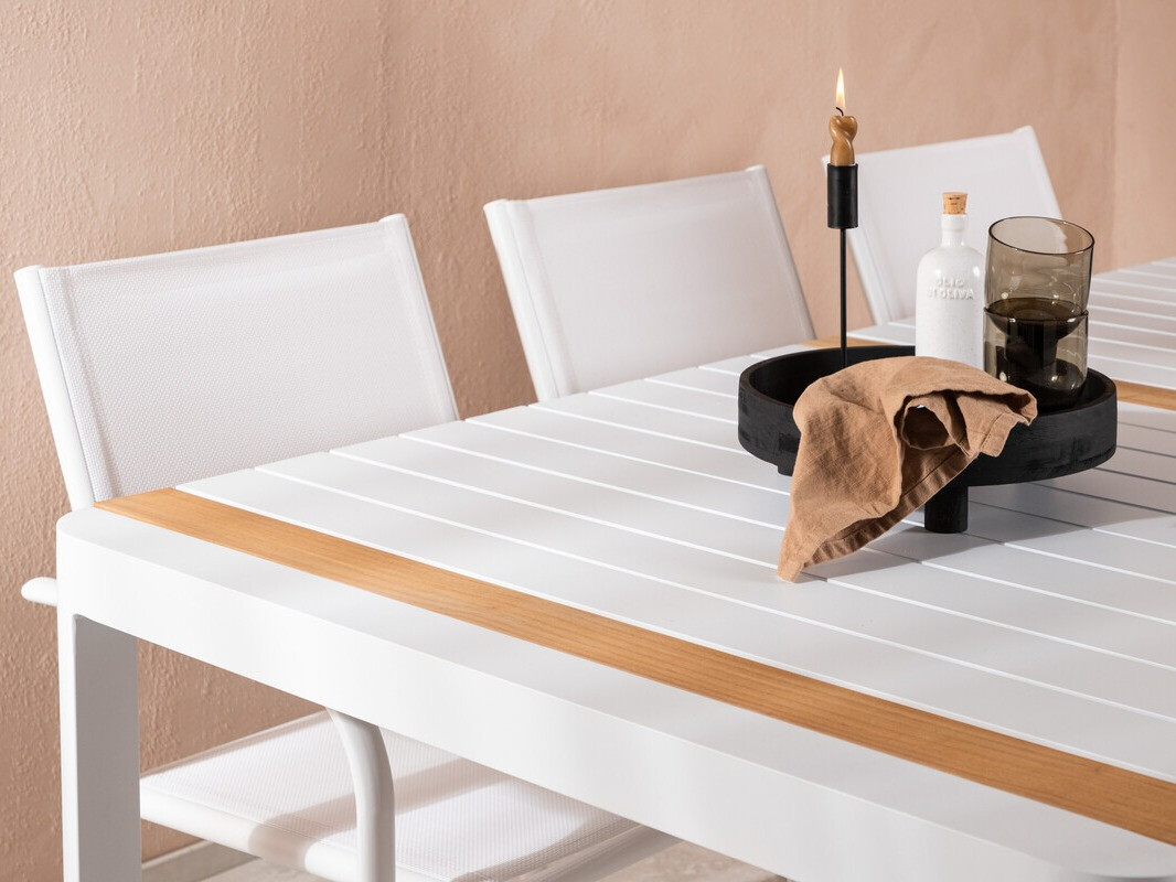 Outdoor tafel Dallas 2834 (Wit + Bruin)