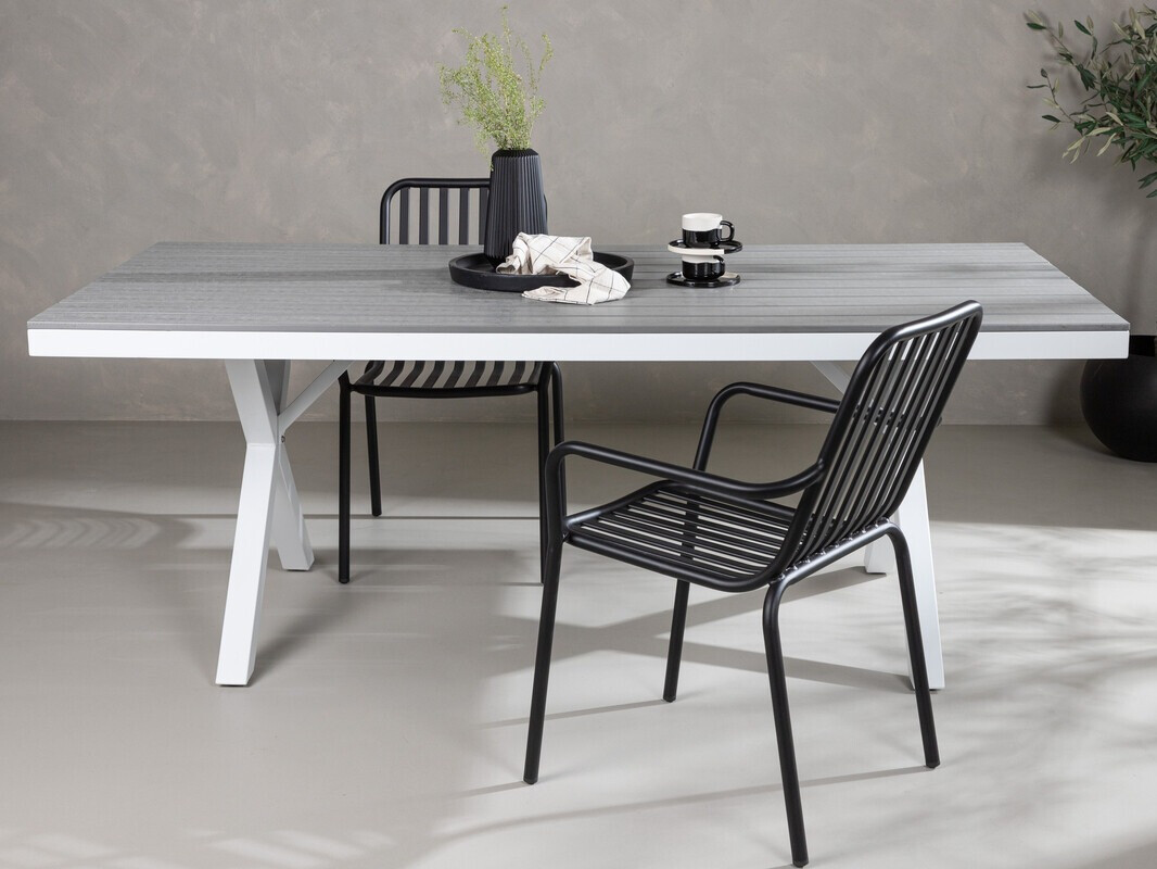 Outdoor tafel Dallas 3392 (Grijs + Wit)