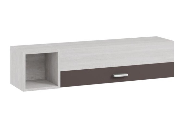 Wandkast Omaha D136 (Gebleekt grenen + Bruin)