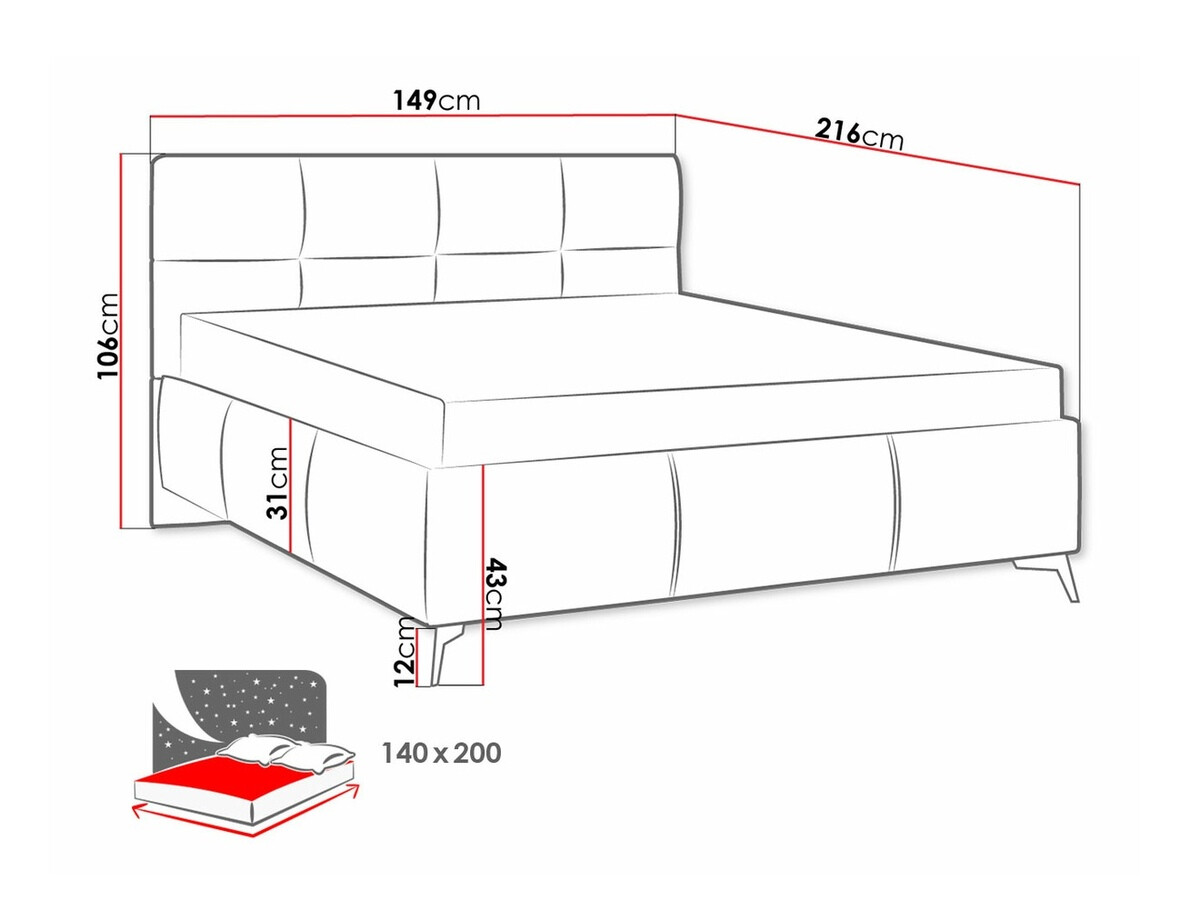 Bed ComfiDream 172 (Fresh 32)