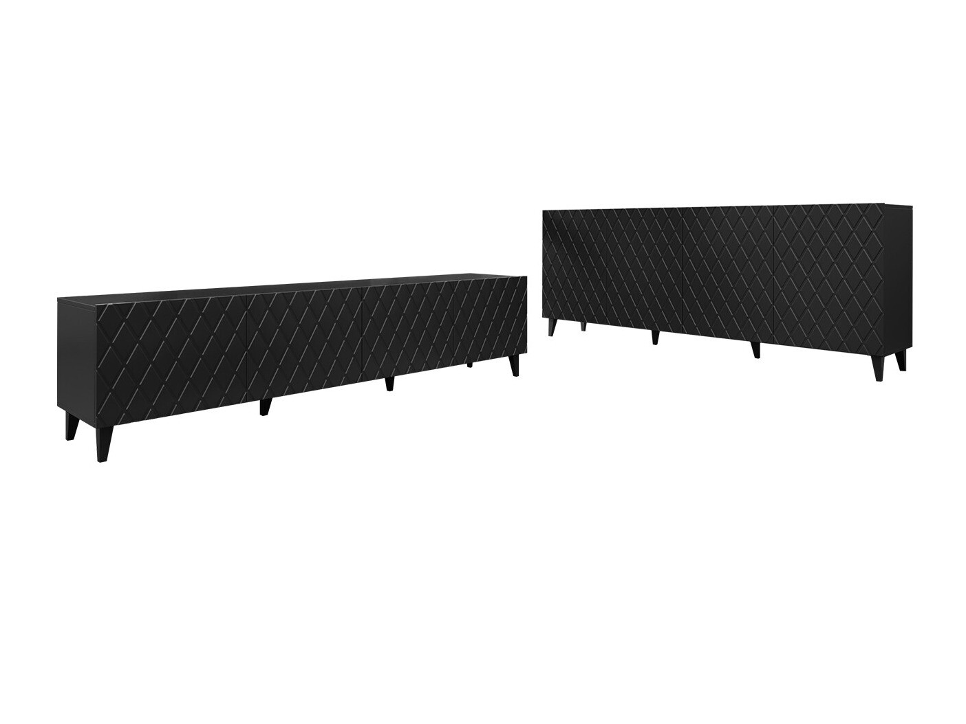 Woonkamerset Charlotte 188 (Zwart)