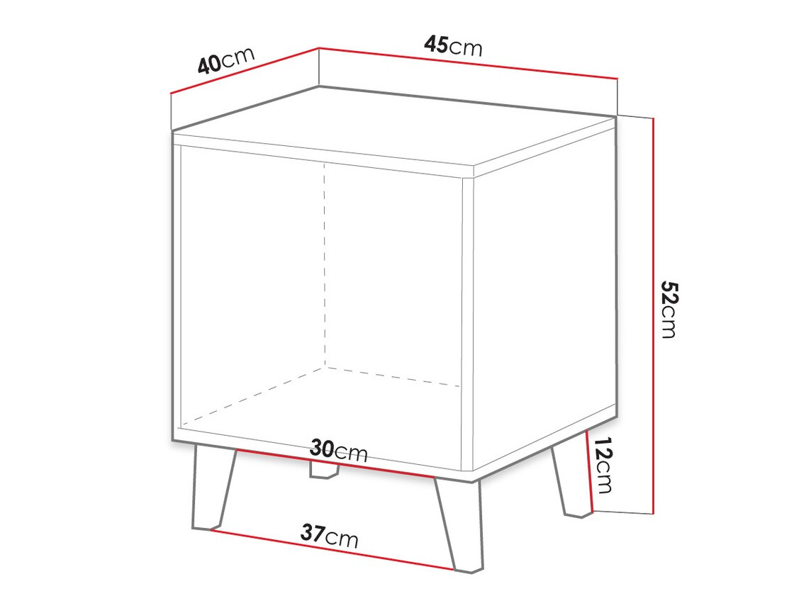 Een set nachtkastjes Comes (Wotan eik)