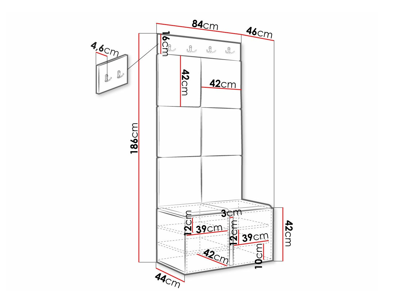 Gangmeubelset Hartford 375 (Wit)