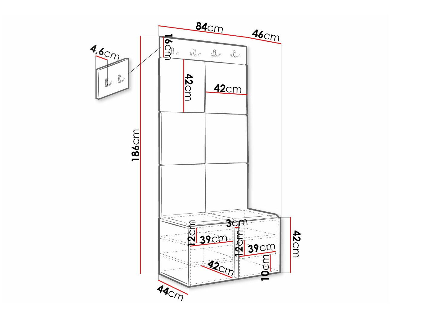 Gangmeubelset Hartford 375 (Wit)