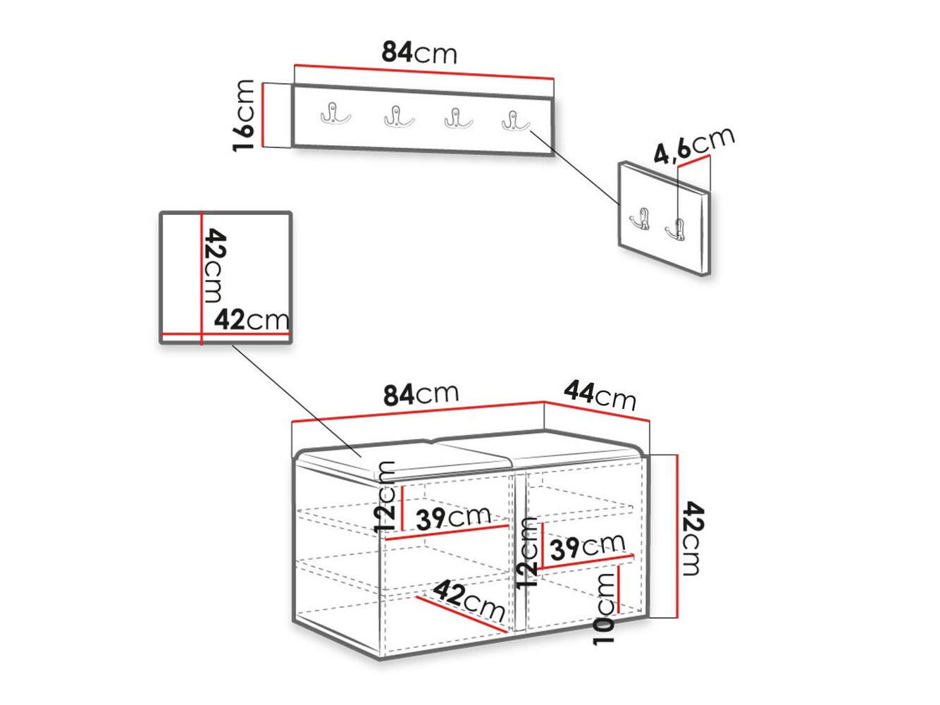 Gangmeubelset Hartford 376 (Wit)