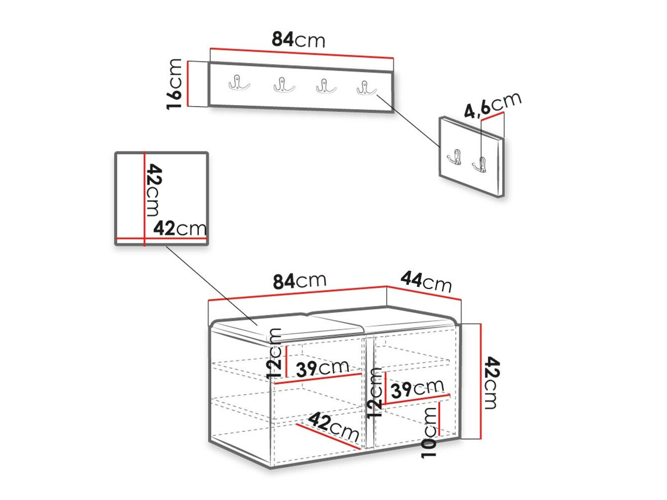 Gangmeubelset Hartford 376 (Wit)