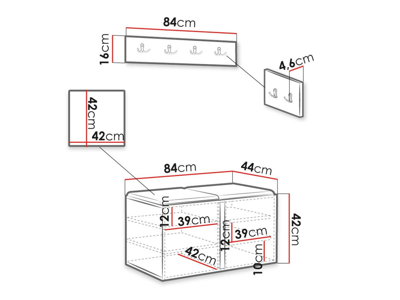 Gangmeubelset Hartford 376 (Wit)