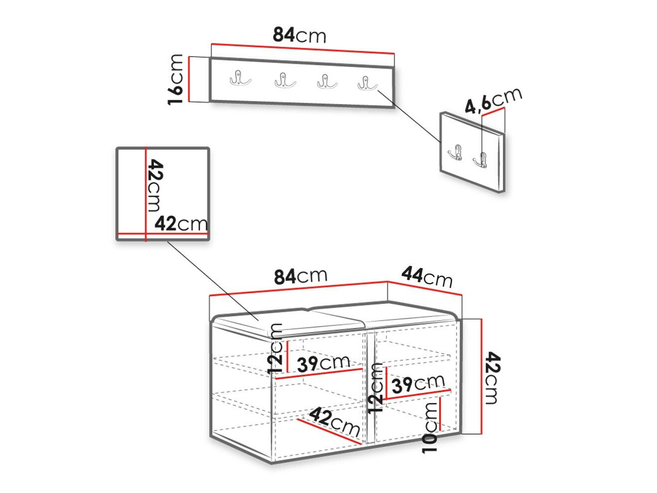Gangmeubelset Hartford 376 (Wit)