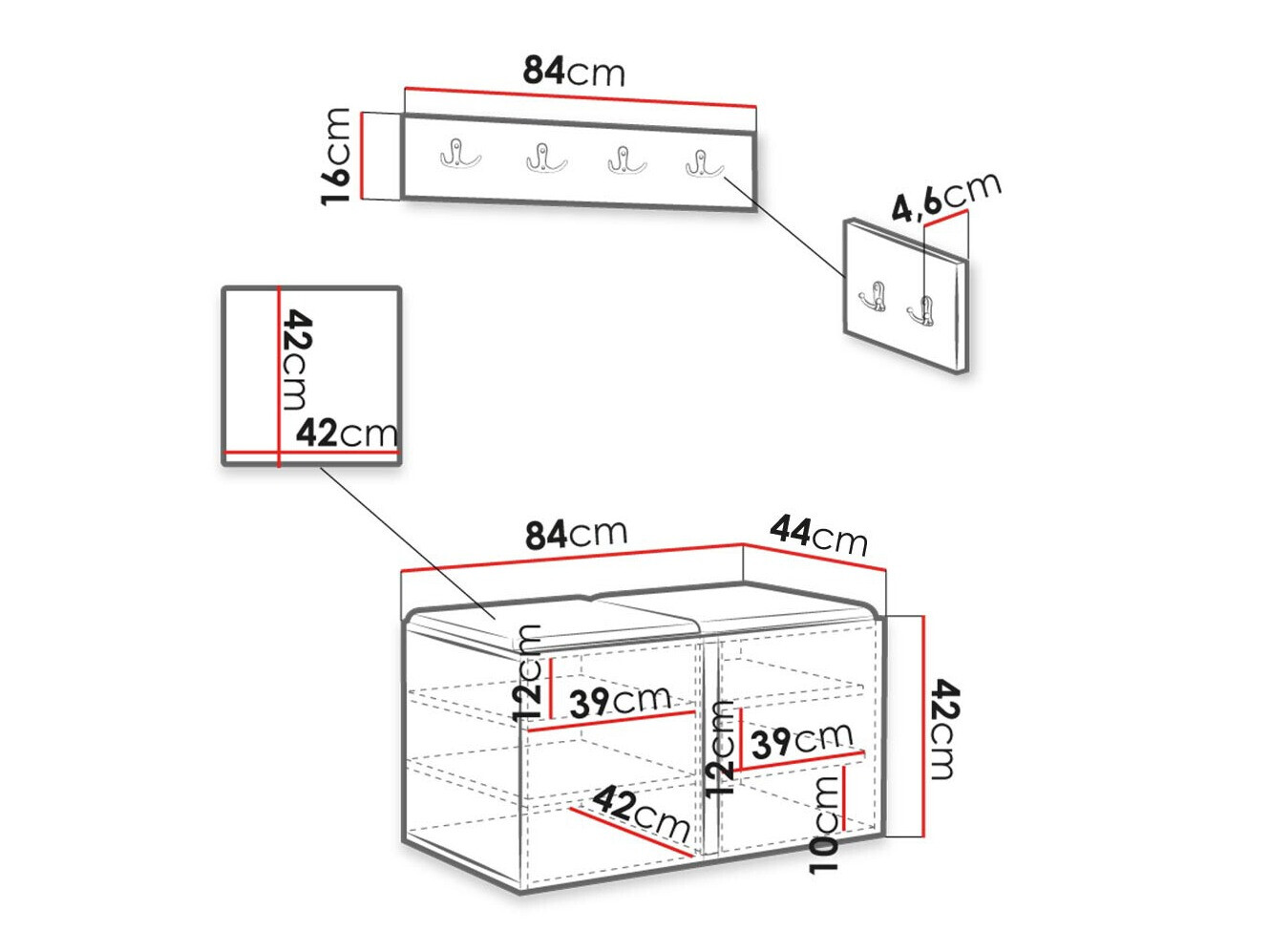 Gangmeubelset Hartford 376 (Zwart)