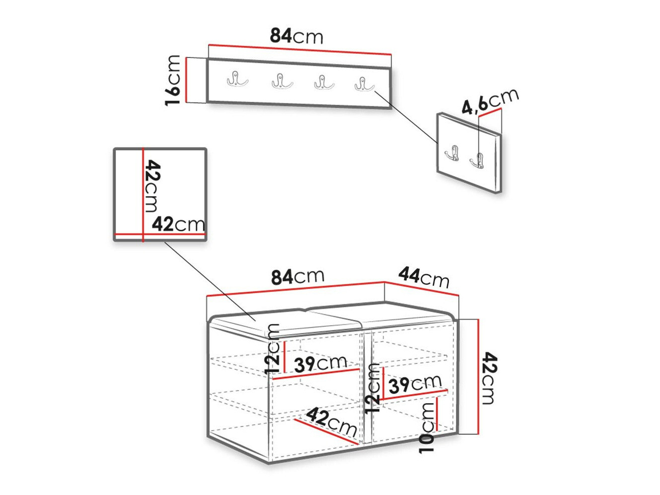Gangmeubelset Hartford 376 (Zwart)
