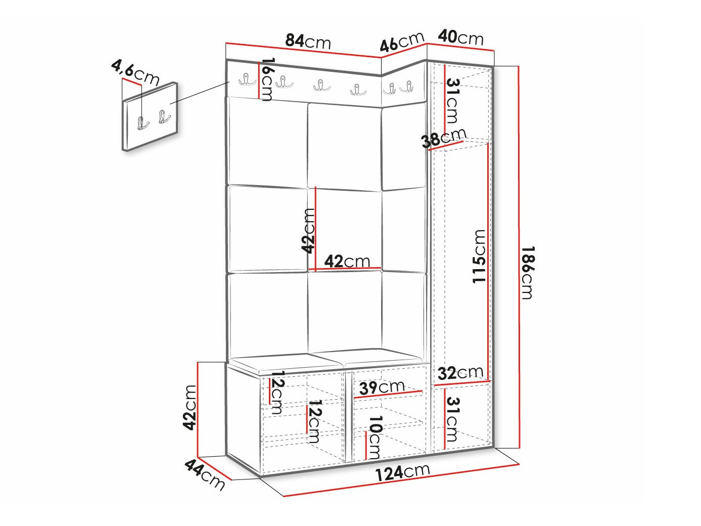 Gangmeubelset Hartford 377 (Zwart)