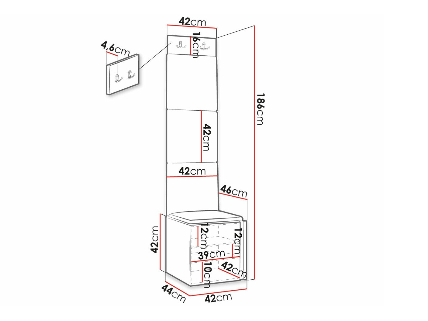 Gangmeubelset Hartford 378 (Wit)