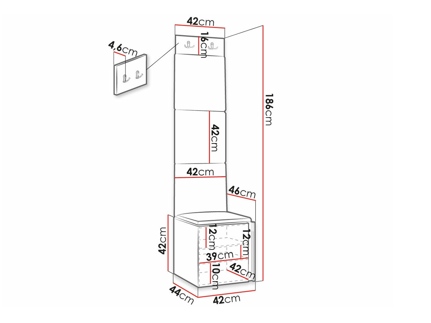 Gangmeubelset Hartford 378 (Zwart)