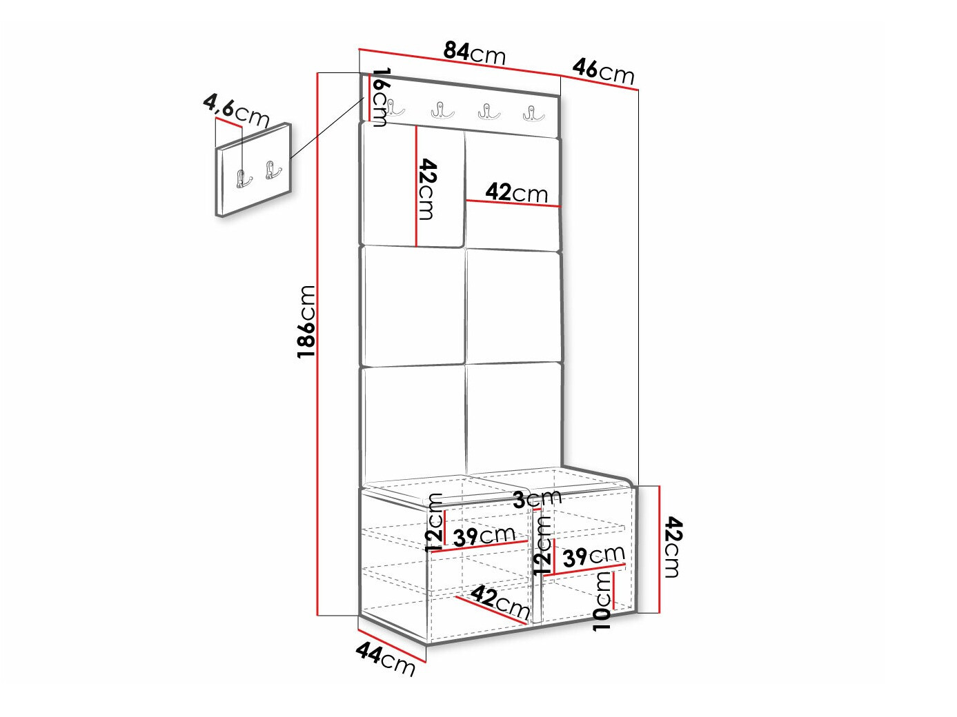 Gangmeubelset Hartford 383 (Wit)