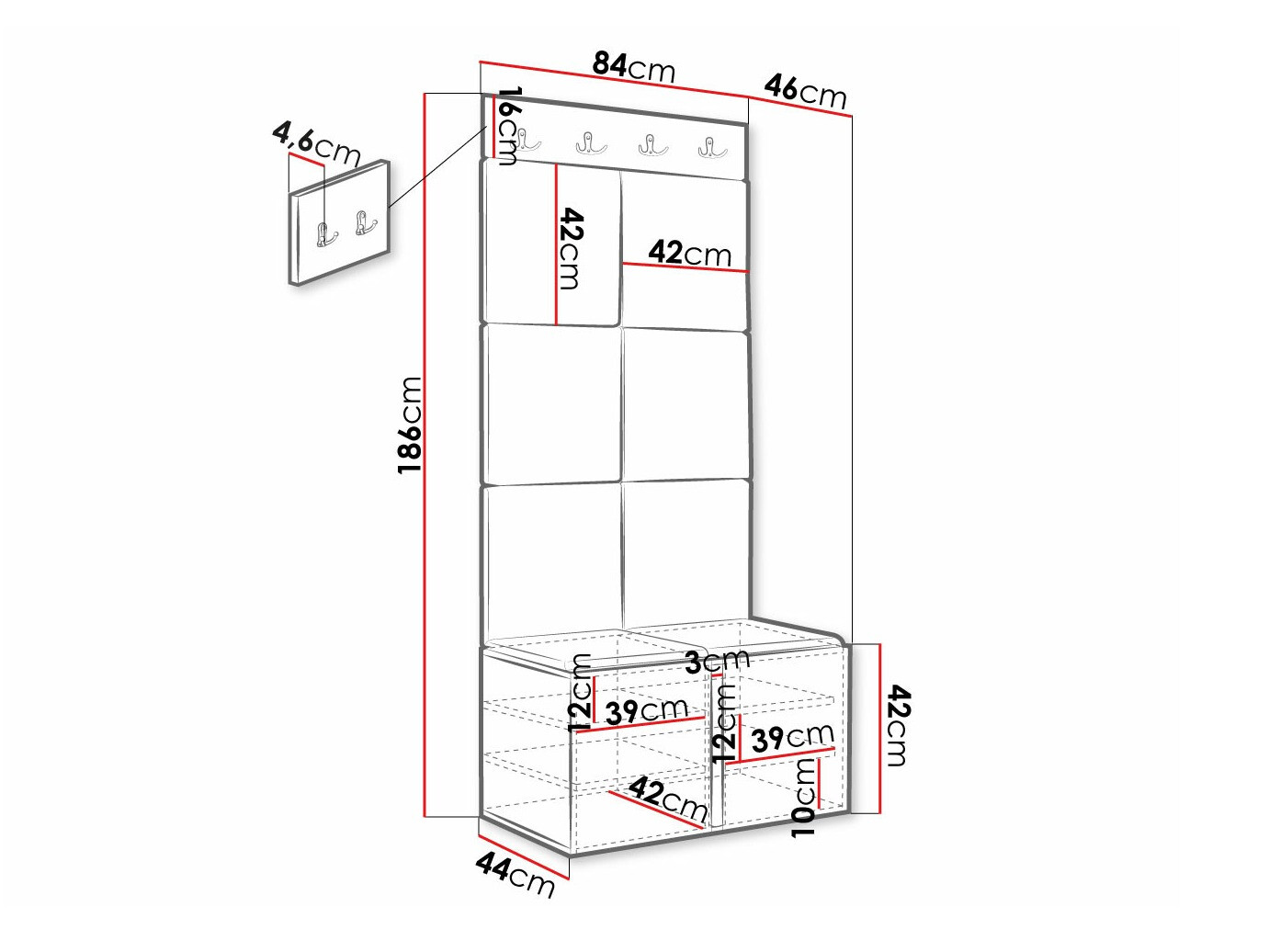 Gangmeubelset Hartford 383 (Zwart)