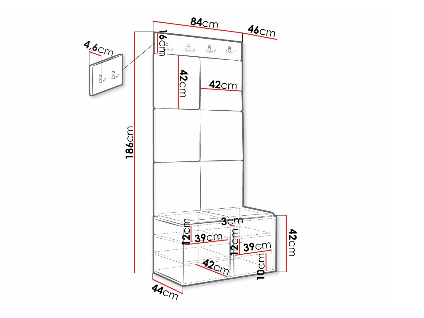 Gangmeubelset Hartford 383 (Zwart)