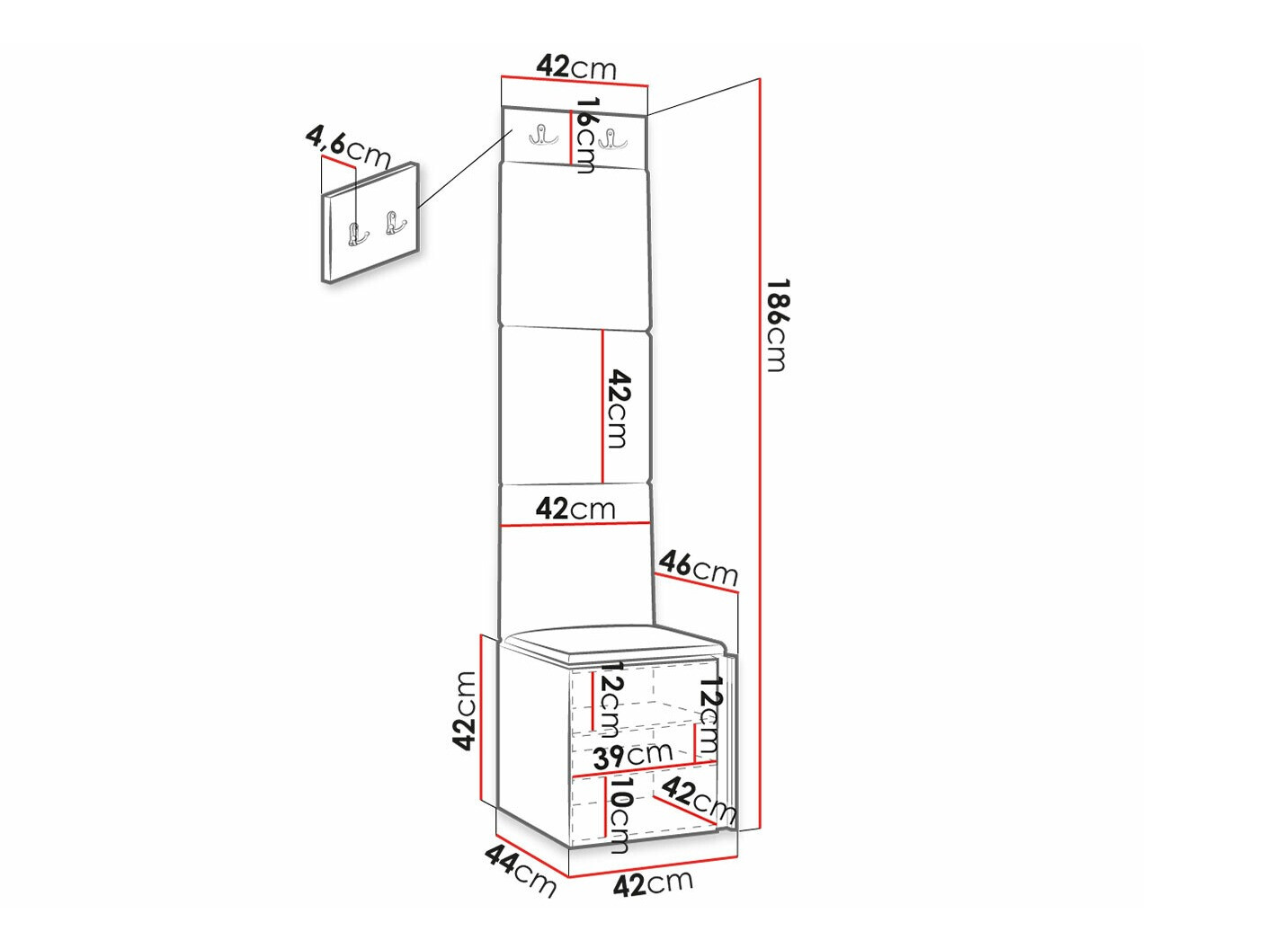 Gangmeubelset Hartford 386 (Zwart)