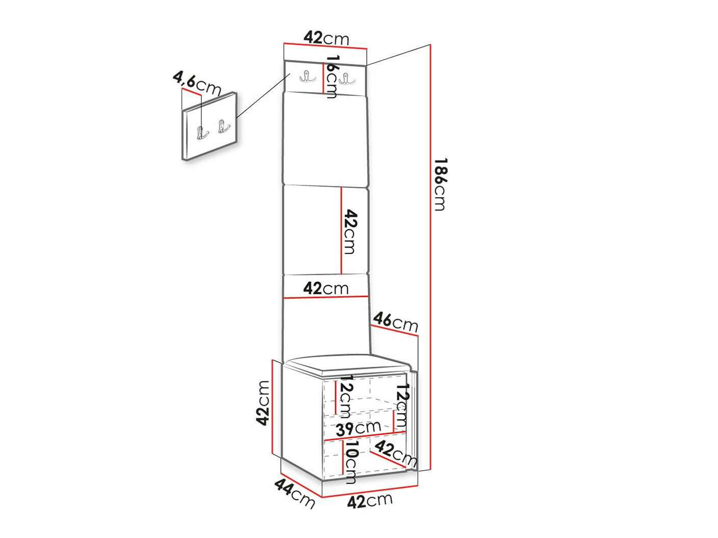 Gangmeubelset Hartford 386 (Zwart)