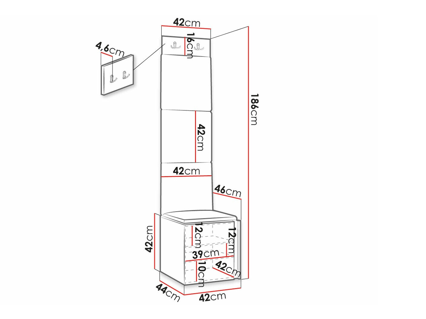 Gangmeubelset Hartford 386 (Zwart)