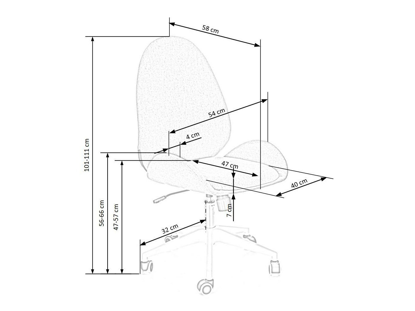 Bureaustoel Houston 1227 (Grijs)