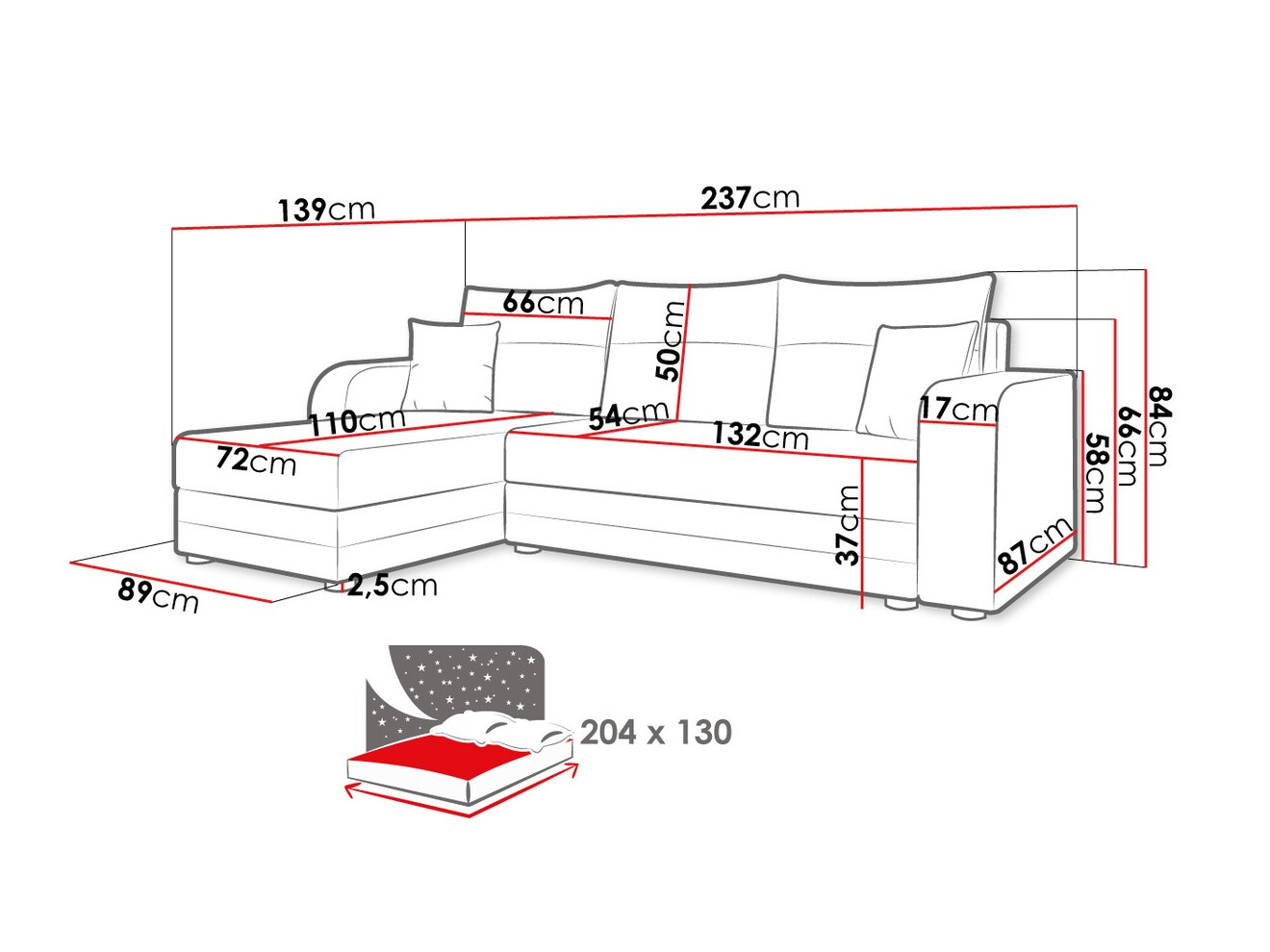 Hoekbank Memphis 112 (Manila 26)