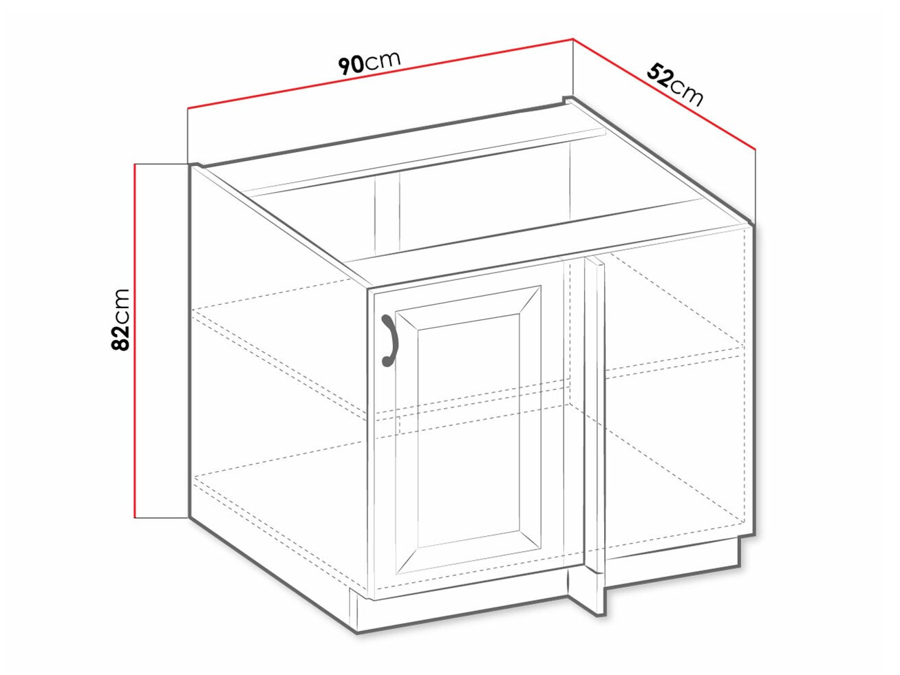 Modulaire kast met deuren Retro White 100