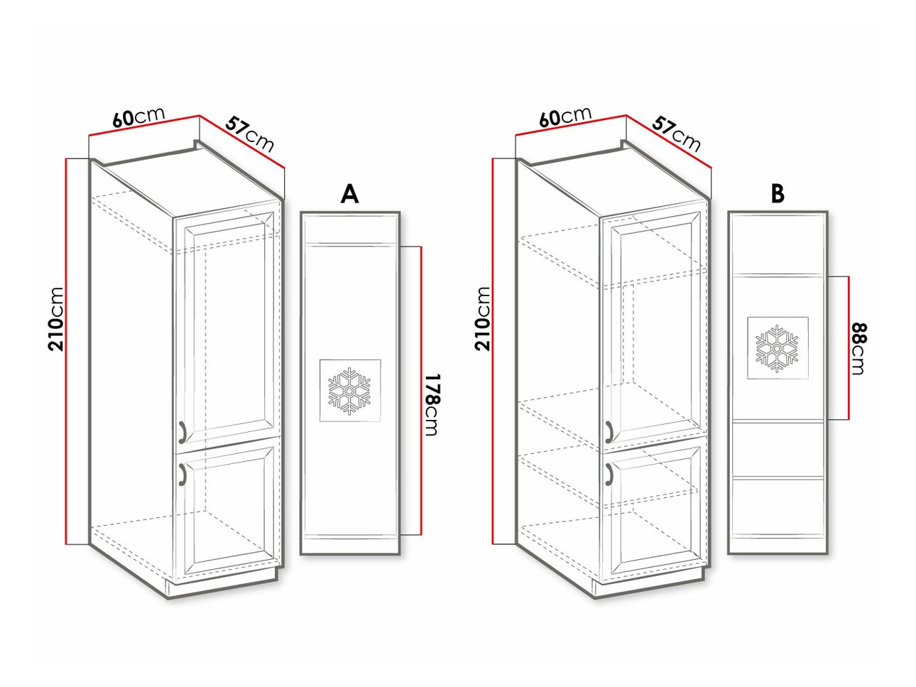 Modulaire kast met deuren Retro Grey 118
