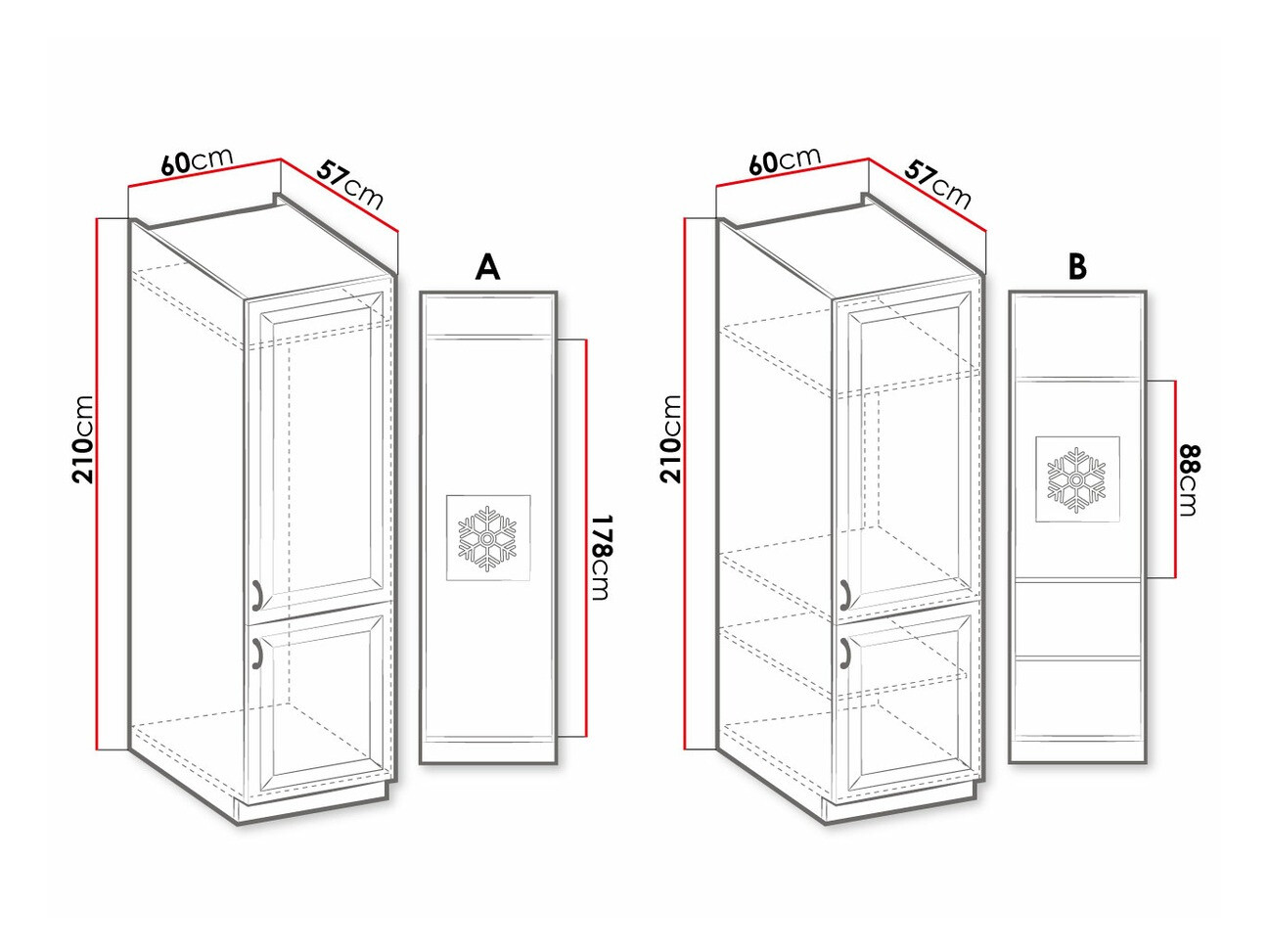 Modulaire kast met deuren Retro White 118