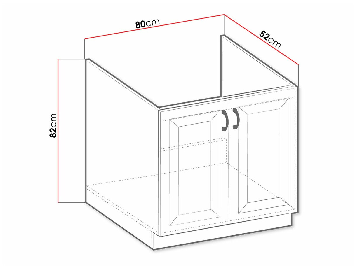 Modulaire spoelbakkast met deuren Retro Grey 121
