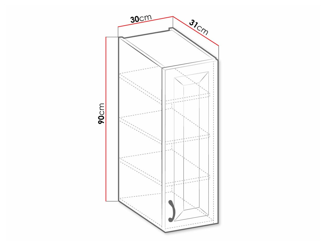 Modulaire wandkast Retro White 124