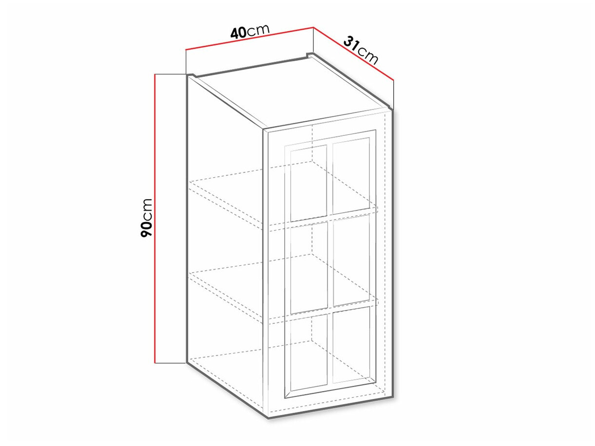 Modulaire wandkast Retro White 129